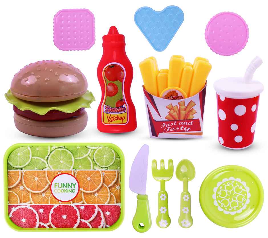 Toyshine Pretend Fast Food Play Set for Kids, Model B - Assorted
