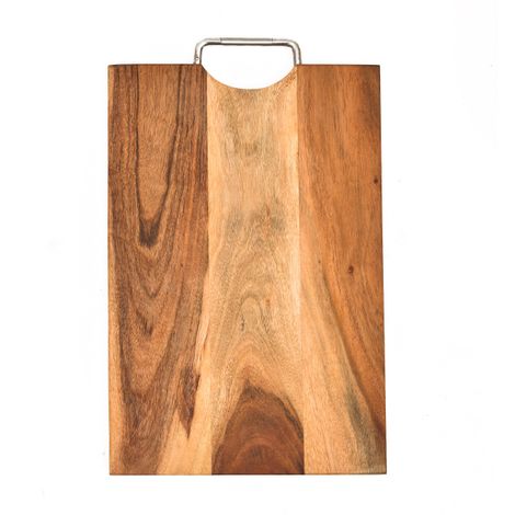 OGGN Acacia Wood Rect. Chopping Board With Ss Handle 15x10