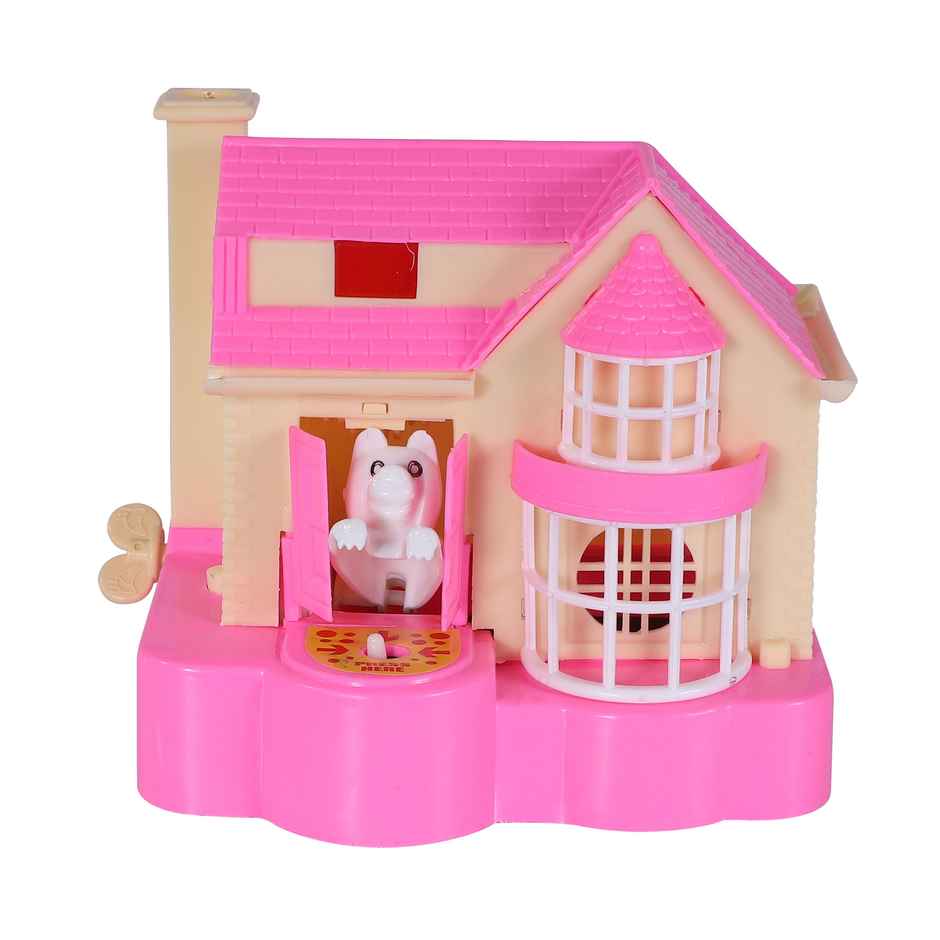 Toyzone Puppy House Coins Bank | For Kids | Pink