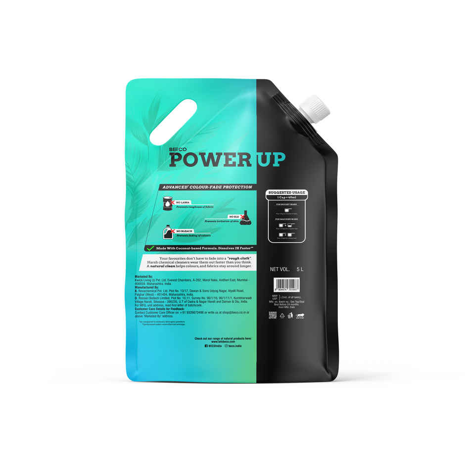 Beco Power Up Laundry Liquid Detergent Refill for Machine