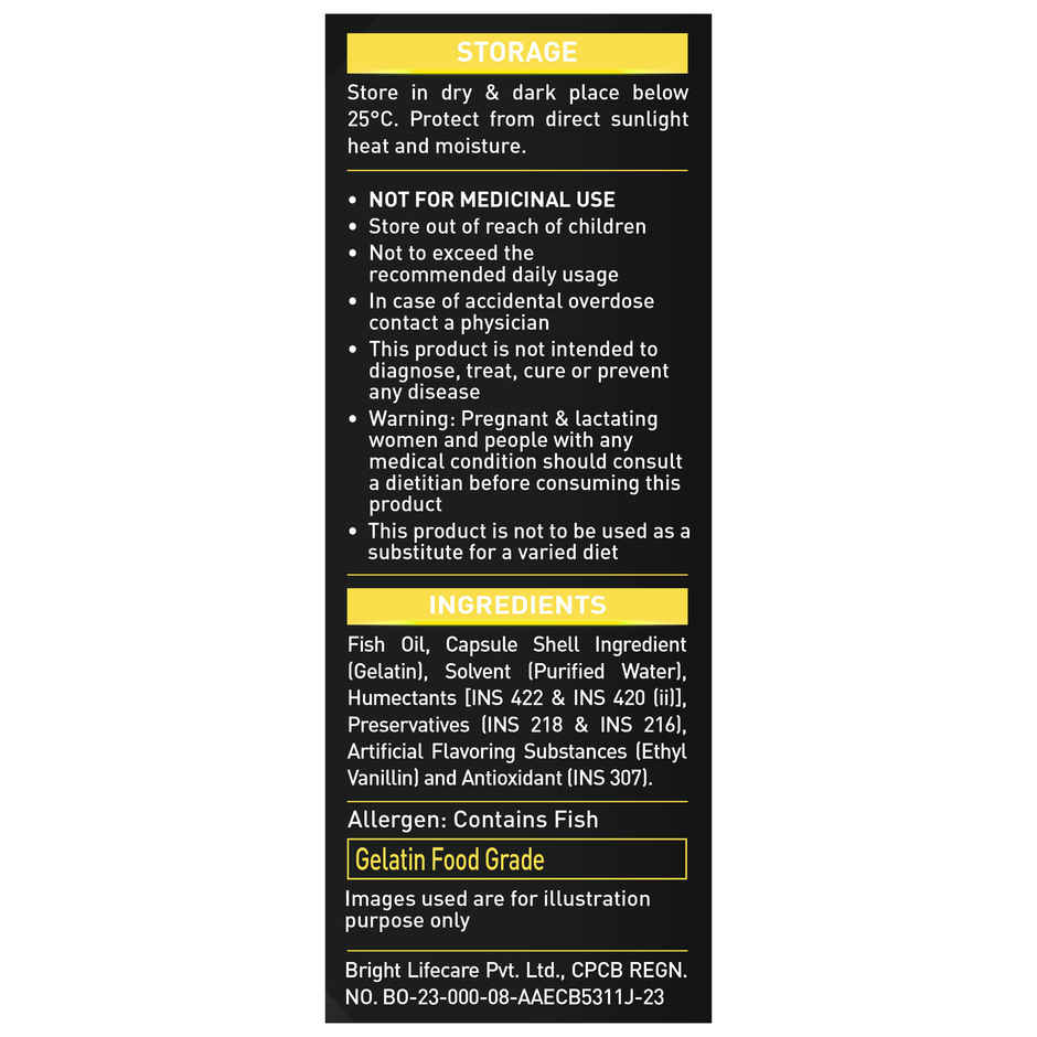 MuscleBlaze Omega 3 Fish Oil Gold 60 Capsule