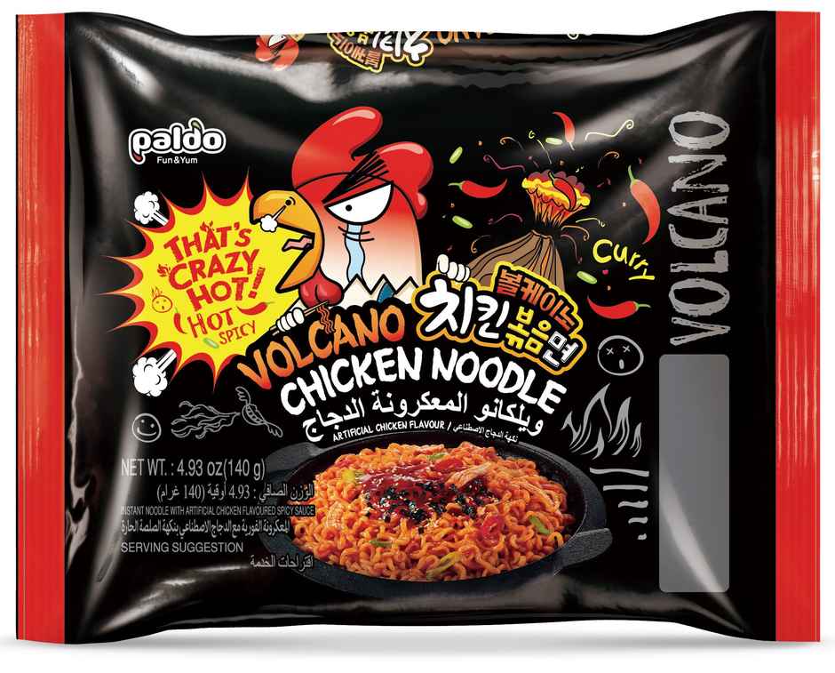 Paldo Volcano Chicken Korean Noodles Non Veg