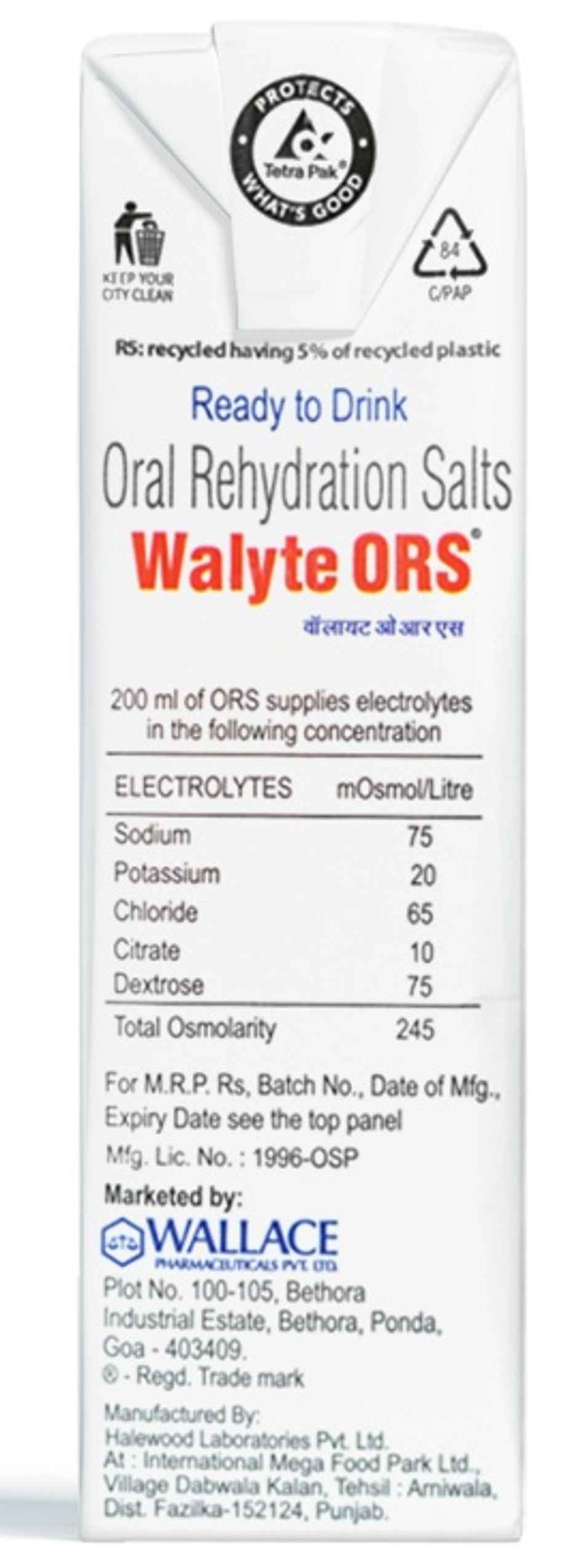 Walyte ORS Mango flavour Liquid