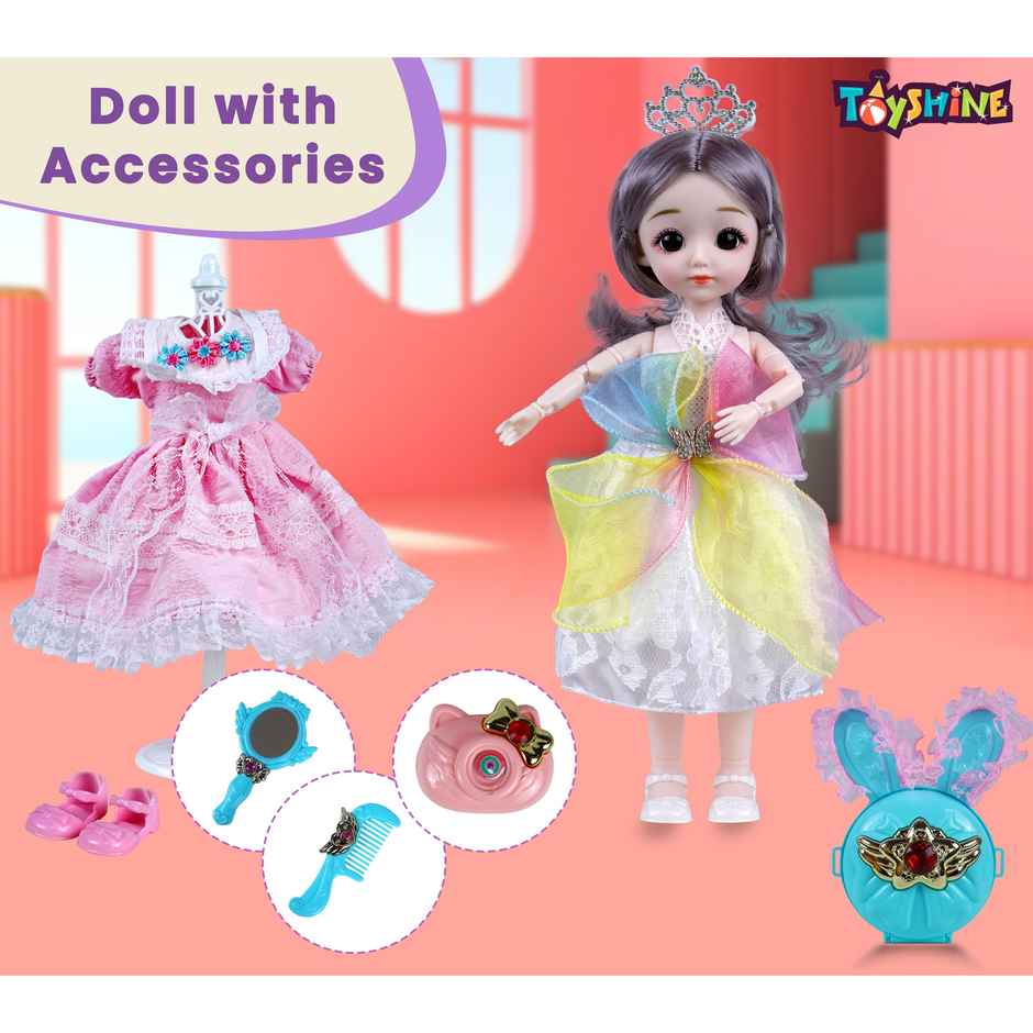 Toyshine Daisy Doll With Vanity Kit | Pretend Play For Girls | Age 3 and Above | Assorted