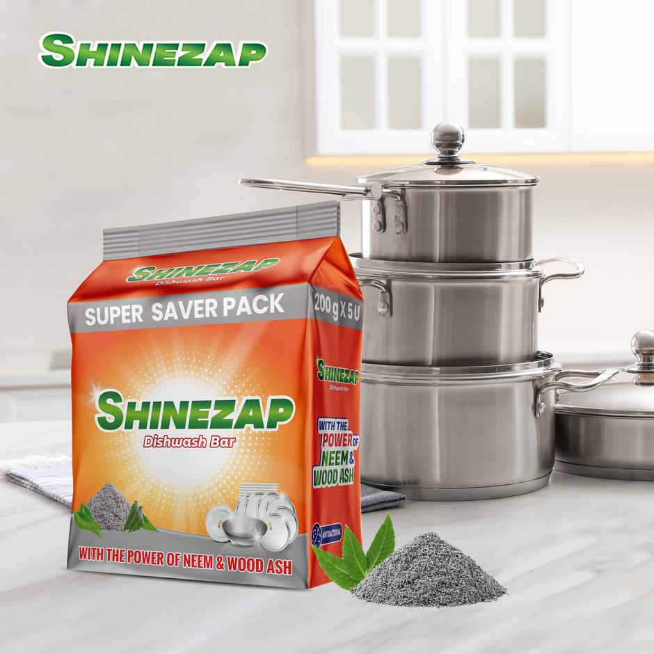 Shinezap Neem & Wood Ash Dishwash Bar