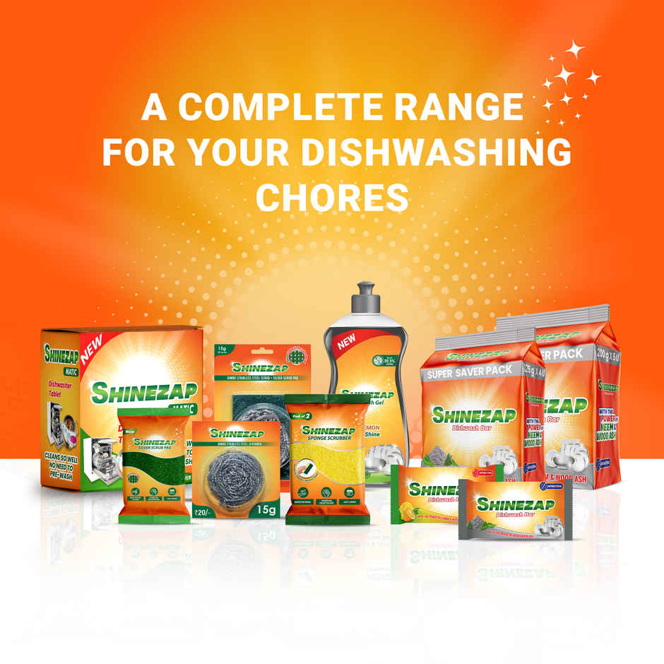 Shinezap Jumbo Steel Scrub & Silver Scrub Pad Combo Combo