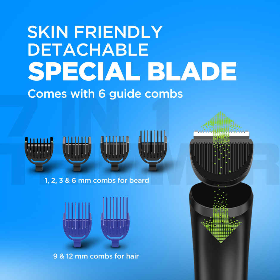 Havells Beard & Hair Trimmer | 2-in-1 Special Blade | Comes with 4 Beard & 2 Hair Combs | BT4001