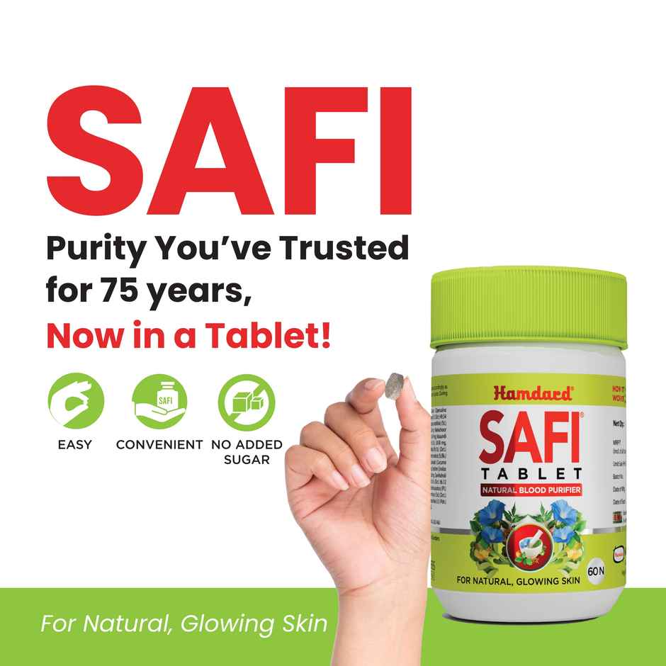 Hamdard Safi Tablet for Healthy and Glowing Skin|Natural Blood Purifier|Anti-Bacterial & Detoxifier