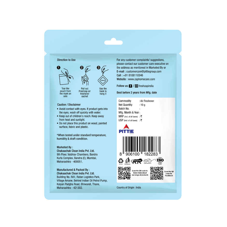 Freshzap Morning Mist Gel Pocket