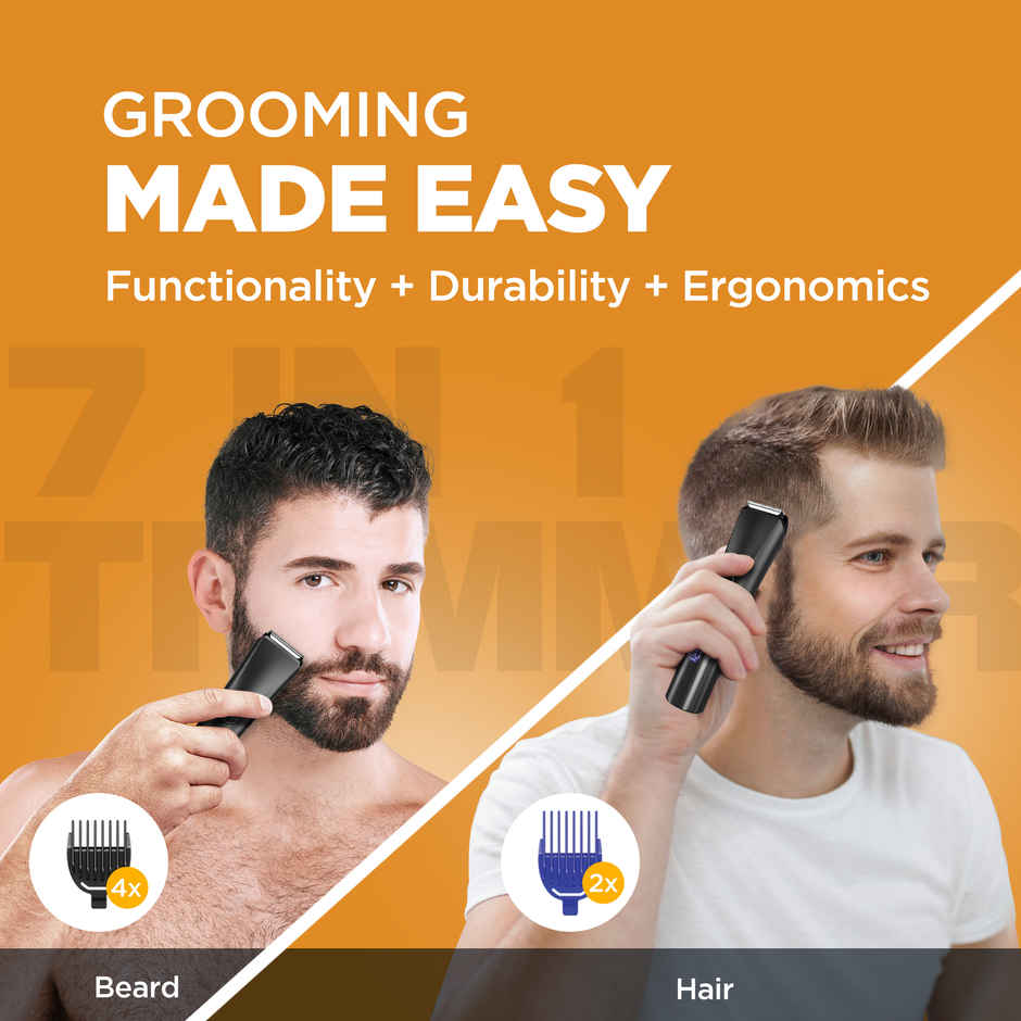 Havells Beard & Hair 7 in 1 Trimmer | 2-in-1 Special Blade | Real Time Digital Display | BT6661