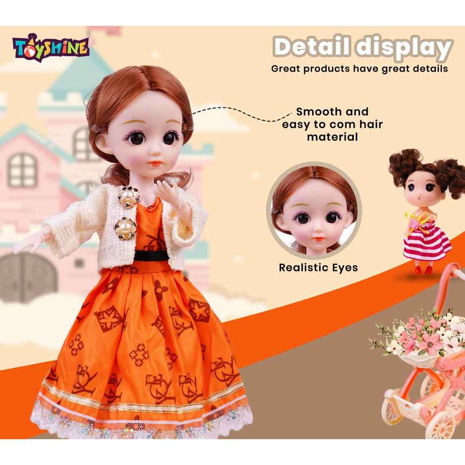 Toyshine Mimi and Mami Doll Play Set With Cycle and Stroller for Kids | Age 3 and Above