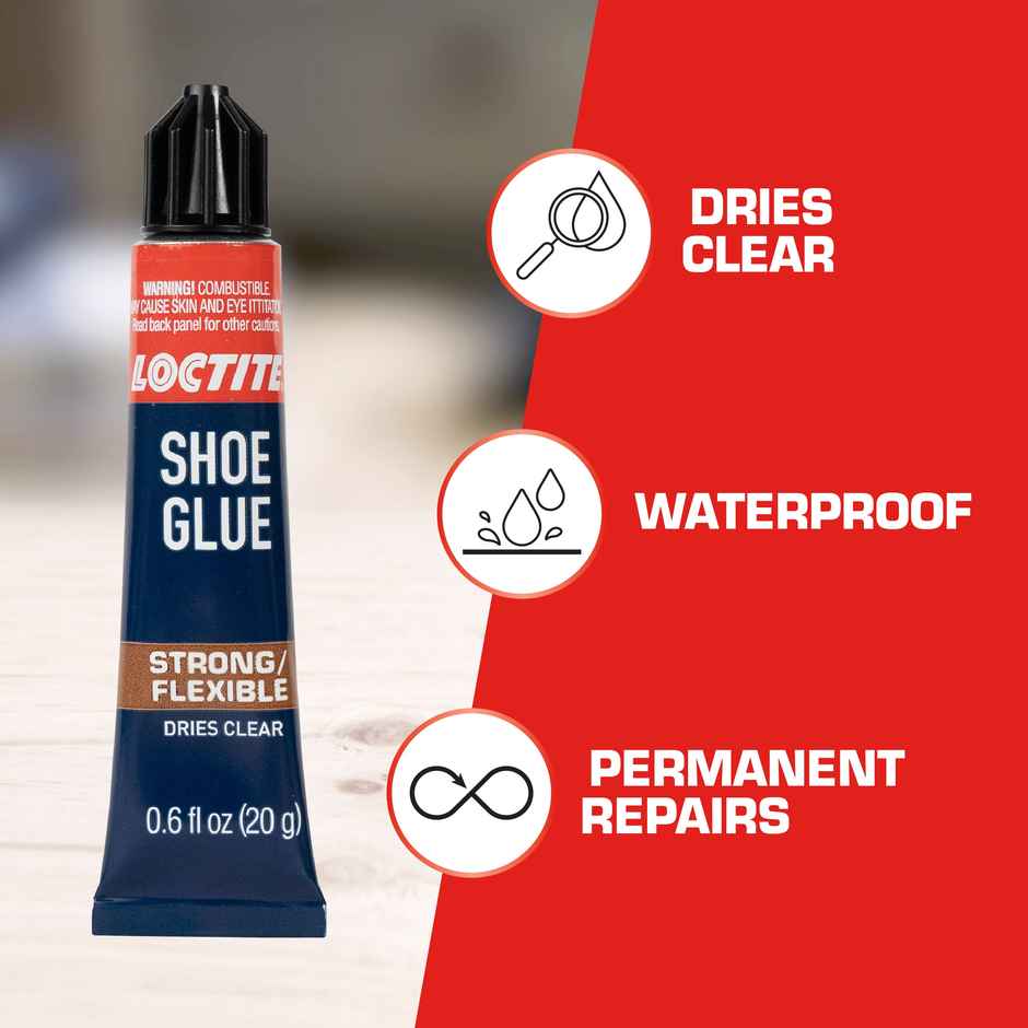 Loctite Shoe Glue | Strong | Flexible | Water Resistant | For Rubber | Leather | Canvas