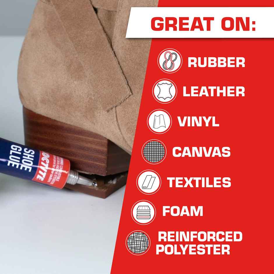 Loctite Shoe Glue | Strong | Flexible | Water Resistant | For Rubber | Leather | Canvas