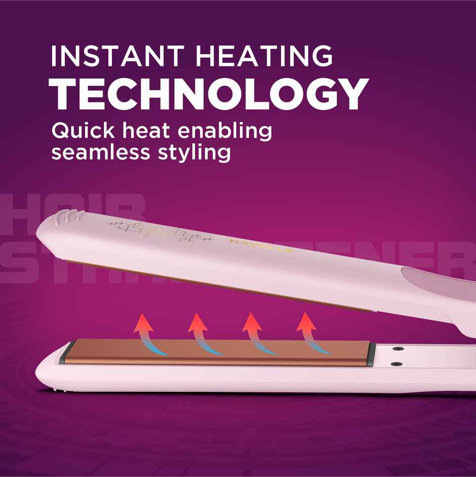 Havells Hair Straightener | HS3406 | Kera Nourish | Pink