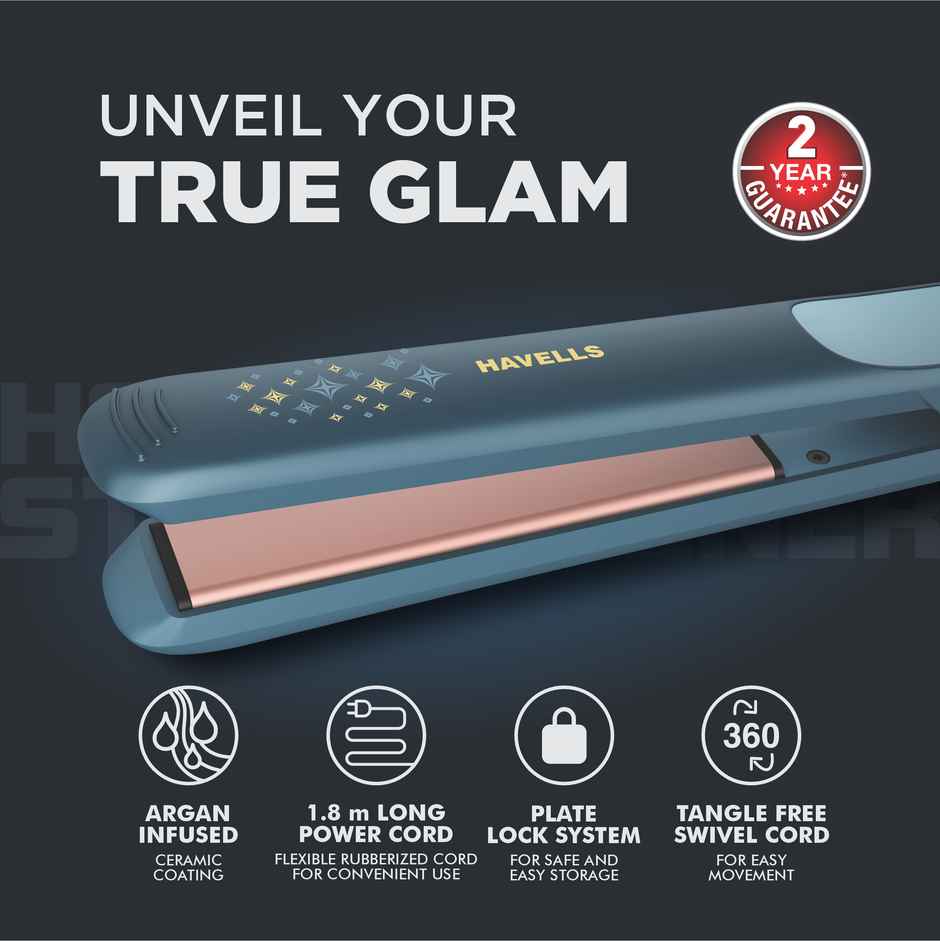 Havells Hair Straightener | HS4404 | Argan Revitalizer | Sea Argan | MII