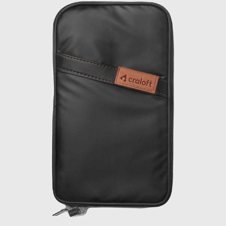 Lino Perros Pacman Pink Backpack (1pc) & Trajectory Travel Neck Pillow Memory Foam 3 In 1 Combo With Eye Mask And Carry Bag | Grey And Black (1pc) & Craloft Polyester Passport Holder Bag | Passport Wallet Pouch Cover | Unisex | Black (1pc) Combo