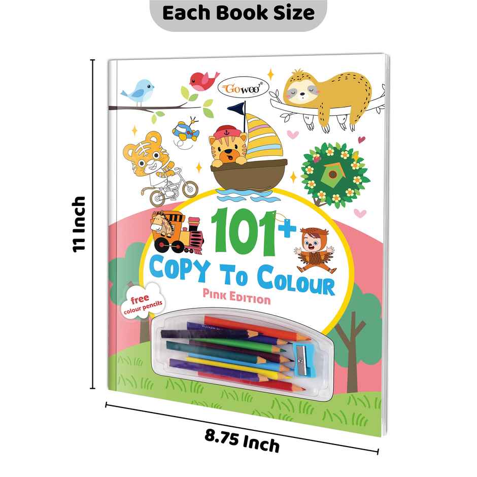 101+ Copy to Colour - Pink Edition - Copy Colouring | Kids Colouring Book, Educational Coloring Fun