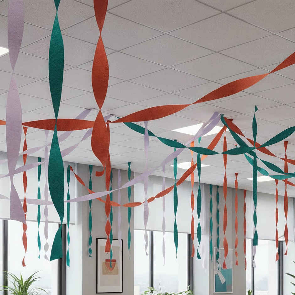 Tricolour Paper Crepe Rolls | Pack of 12 | Propcon