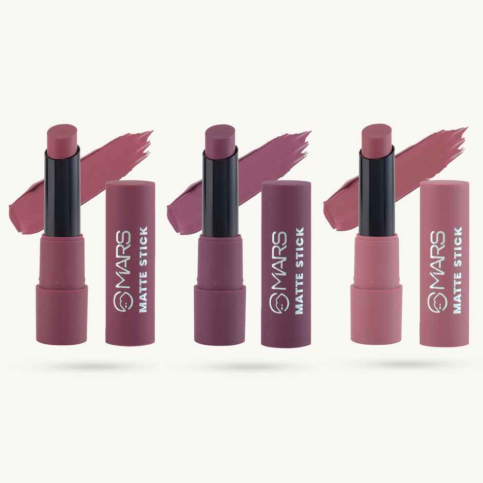 MARS Cosmetics Gift Box Set of 3 Matte Lipsticks | 03-PLUM