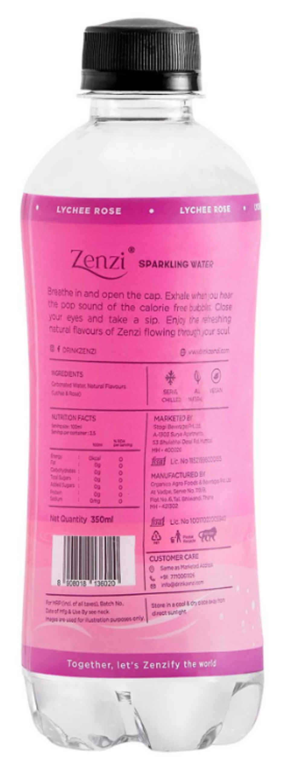 Zenzi Lychee Rose Sparkling Water
