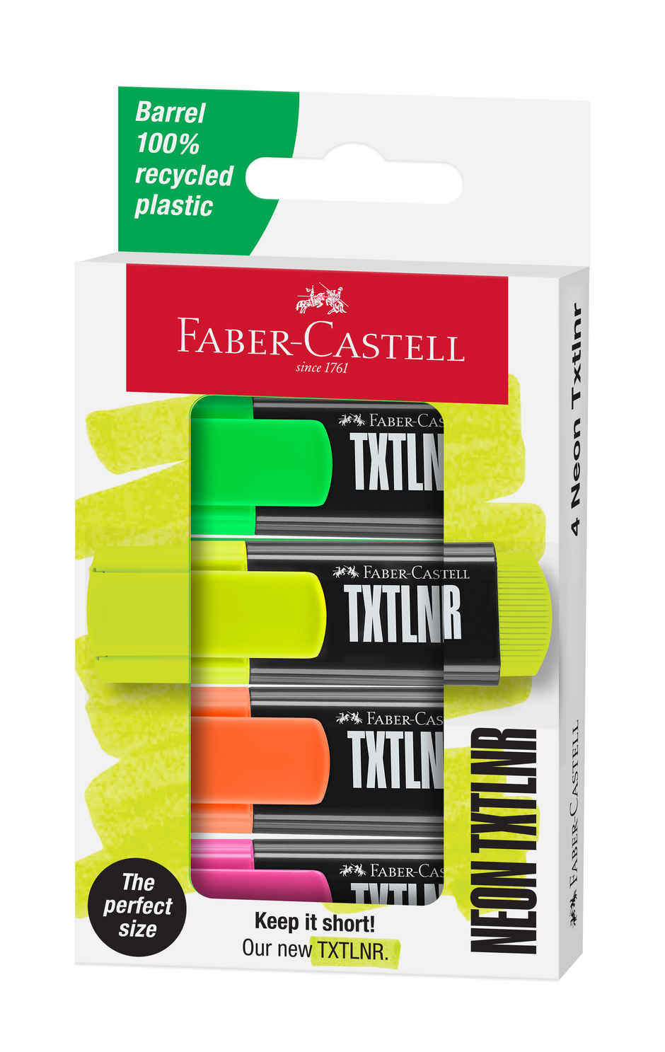 Faber-Castell | Mini Textliner | Assorted Monobox | Pack of 4