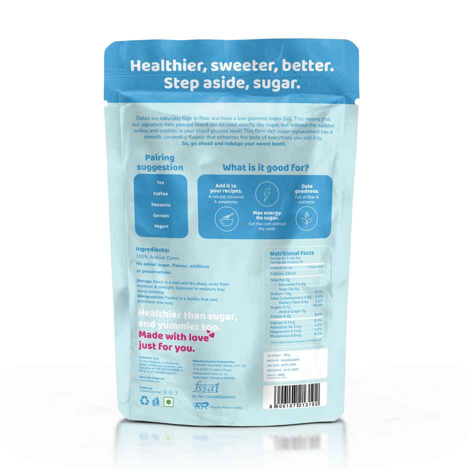 Flyberry Gourmet Date Powder, Truly Natural Sweetener