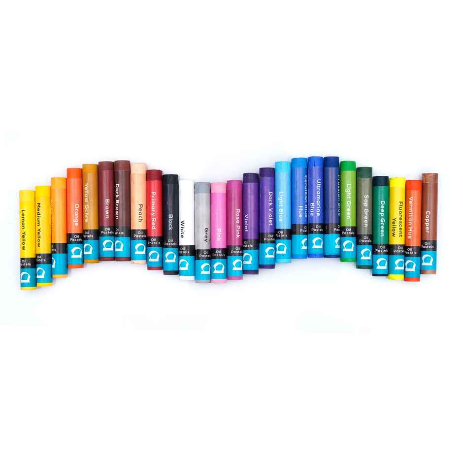 Apsara Oil Pastels 50 Shades - Plastic Box | Smooth Coloring