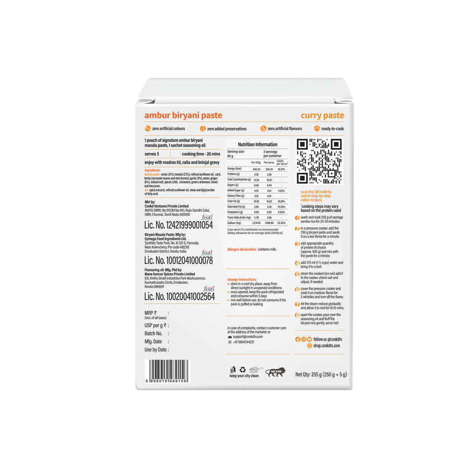 Cookd Ambur Biryani Paste