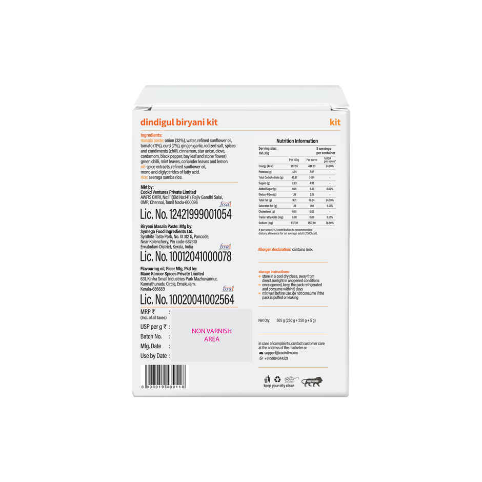 Cookd Dindigul Biryani Kit