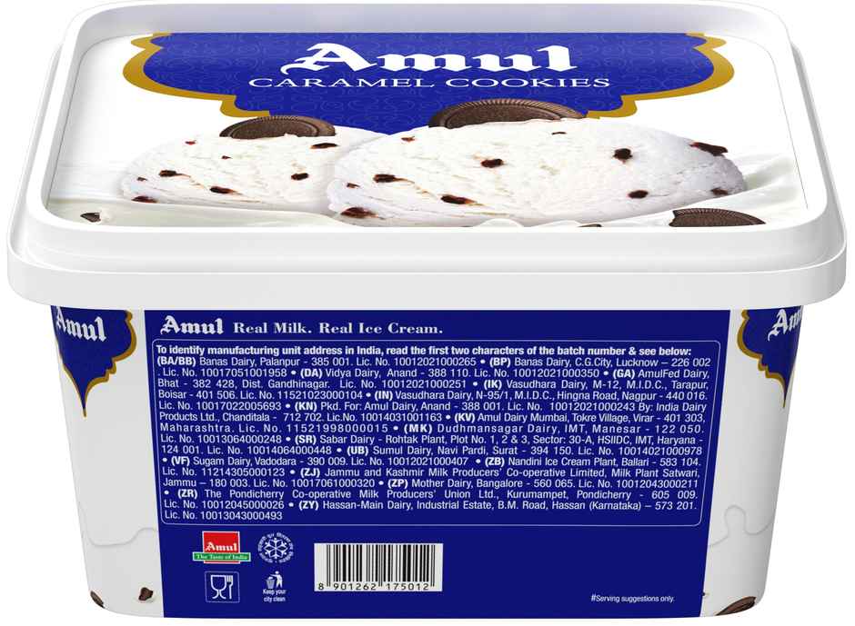 Amul Caramel Cookies Ice Cream