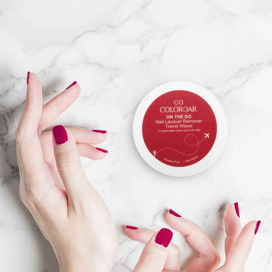 Colorbar On The Go Nail Lacquer Remover Wipes Sunshine Rose