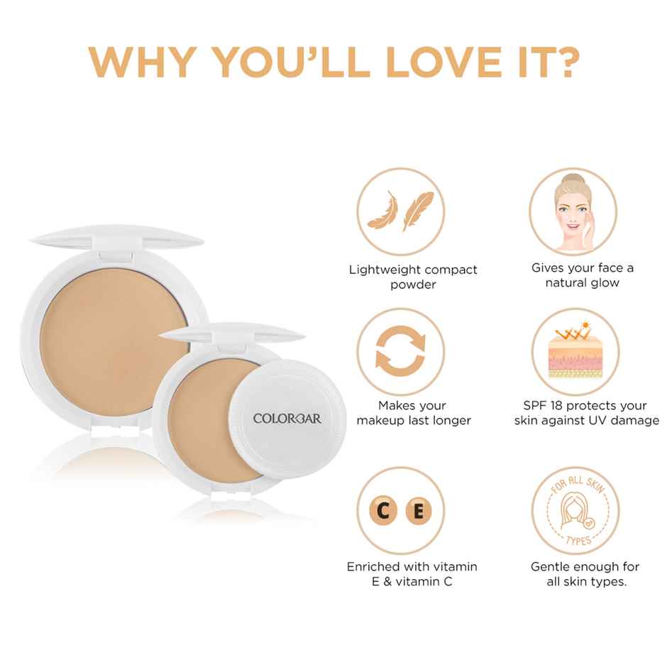 Colorbar Radiant White Uv Compact Powder Sandy Nude