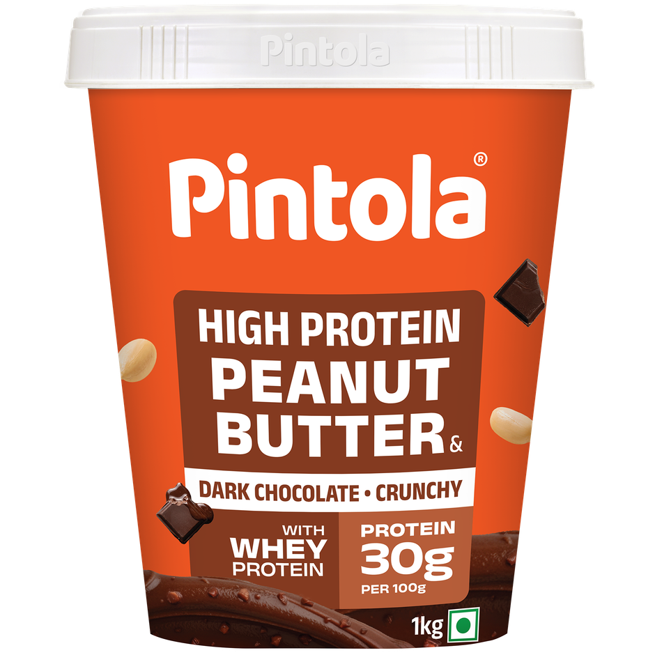Pintola Crunchy High Protein Peanut Butter Dark Chocolate