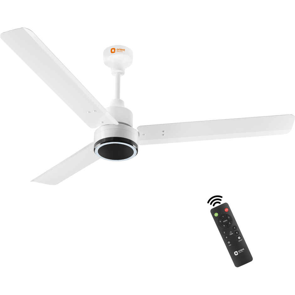 Orient Electric Zeno BLDC Ceiling Fan, 1200mm, Remote Control, BEE 5-star rated , White