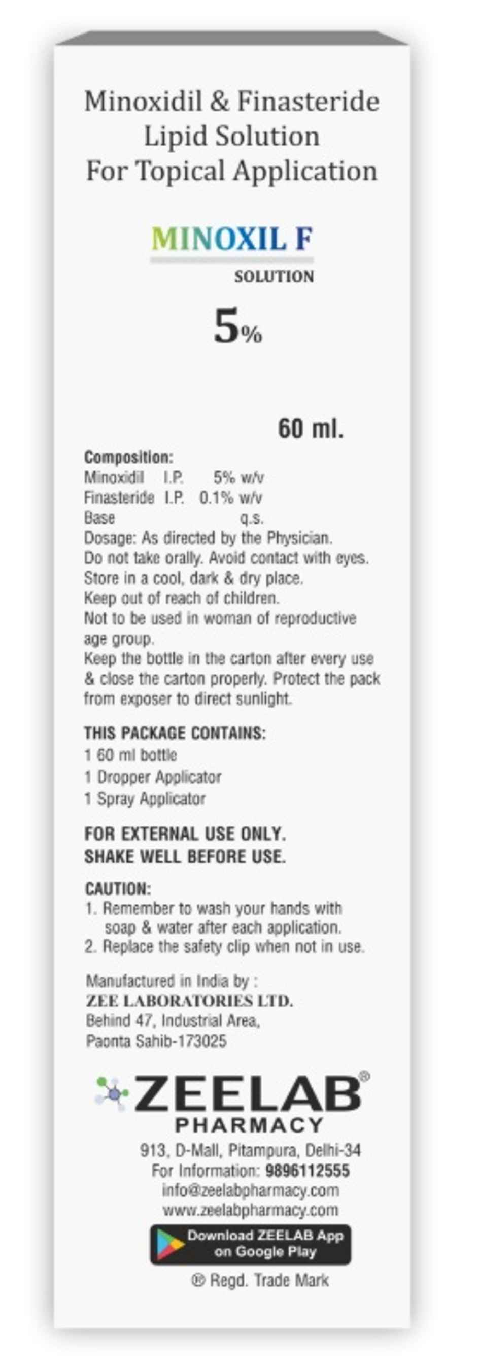 Minoxil F 5% Topical Solution