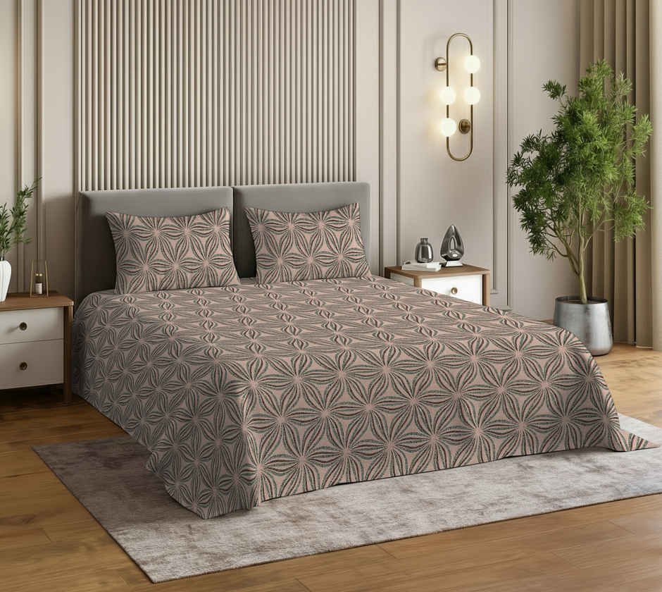 Dream Living 135 GSM King Bedsheet Set |275 x 275 cm| With 2 Pillow Covers