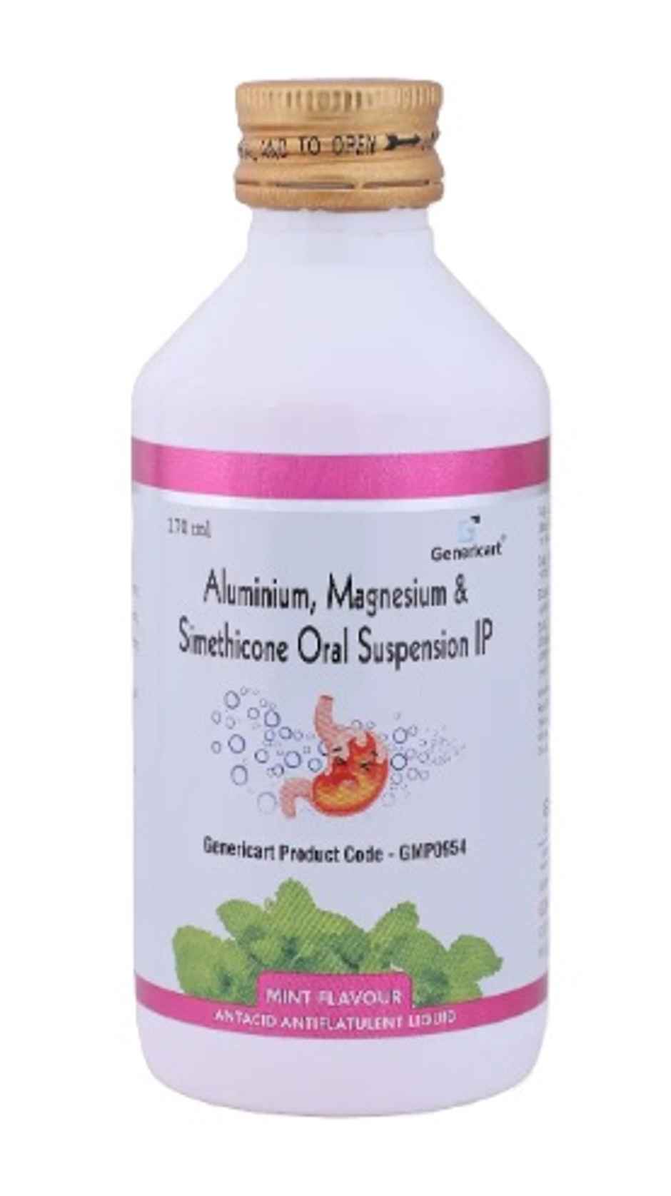 Genericart Aluminum Hydroxide 200 Mg + Simethicone 25 Mg + Magnesium Hydroxide 200 Mg Syrup