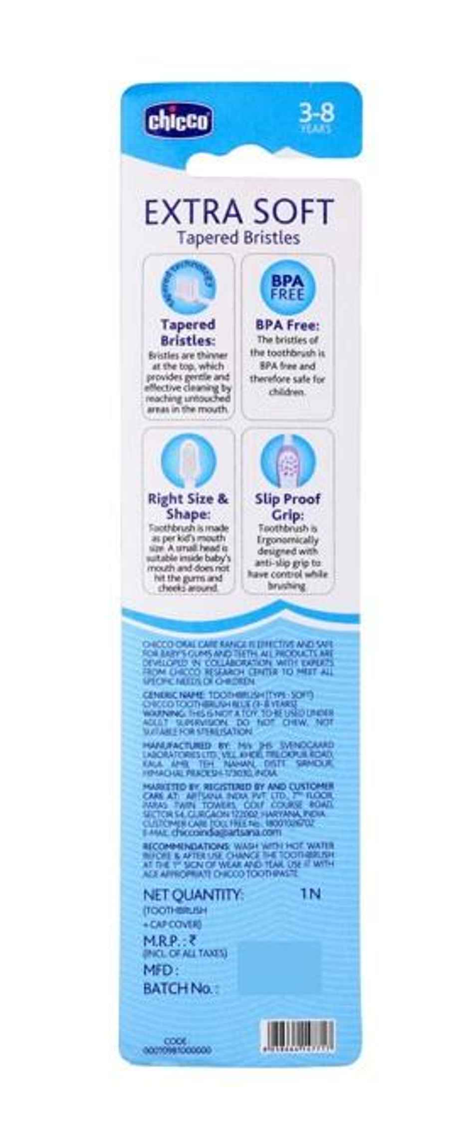 Chicco Toothbrush Blue 3Y-8Y