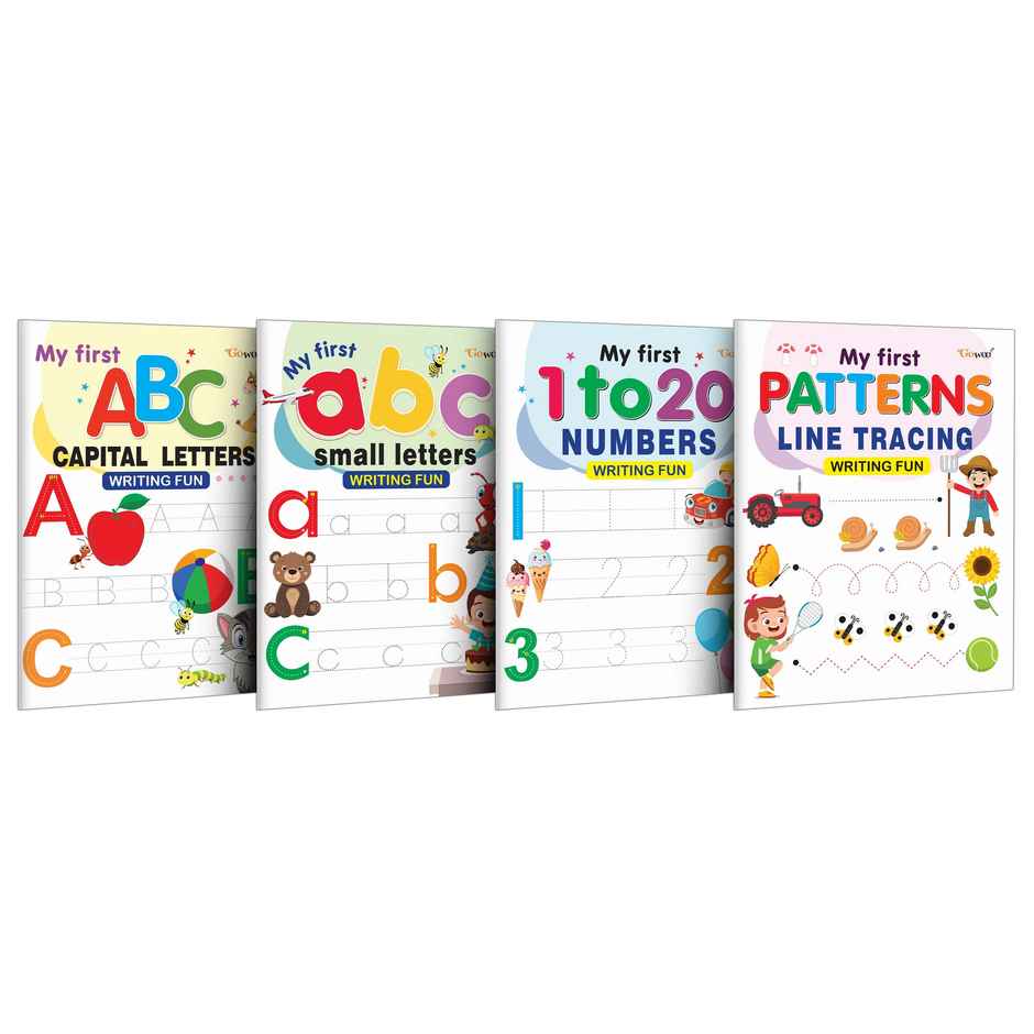 My First Capital Letters Abc | Small Letters Abc | Numbers 1-20 & Line Tracing Patterns Writing Fun
