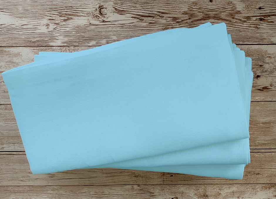 Lushomes Cloth Napkins - Light Blue | Mitted Corners | 18 x 18 inch