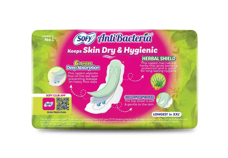 Sofy AntiBacteria XXL Sanitary Pads |6 Layer Deep Absorption