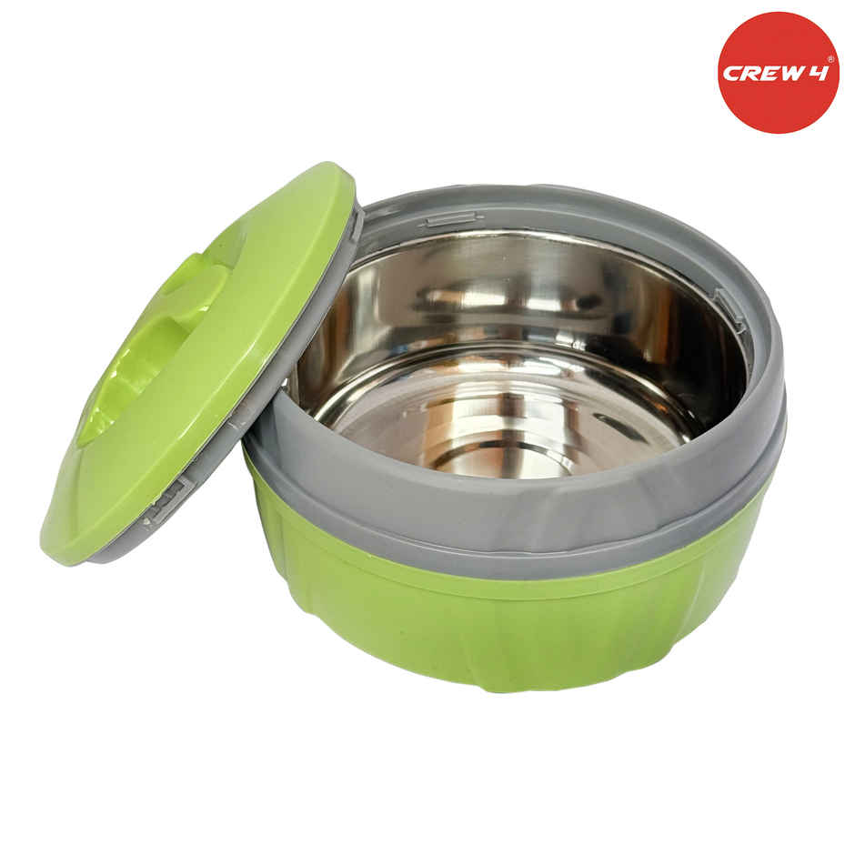 CREW4 Thermoware Casserole Set | Green - 530 ml | 1000 ml | 1900 ml