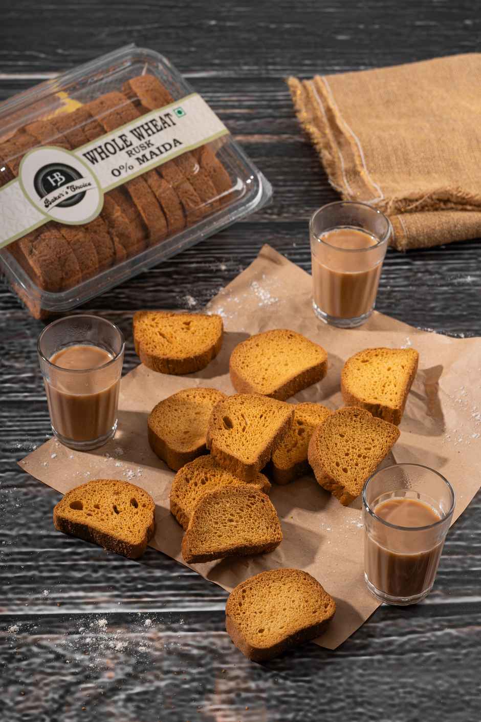 HB BAKERS CHOICE Whole Wheat Rusk | 0%Maida