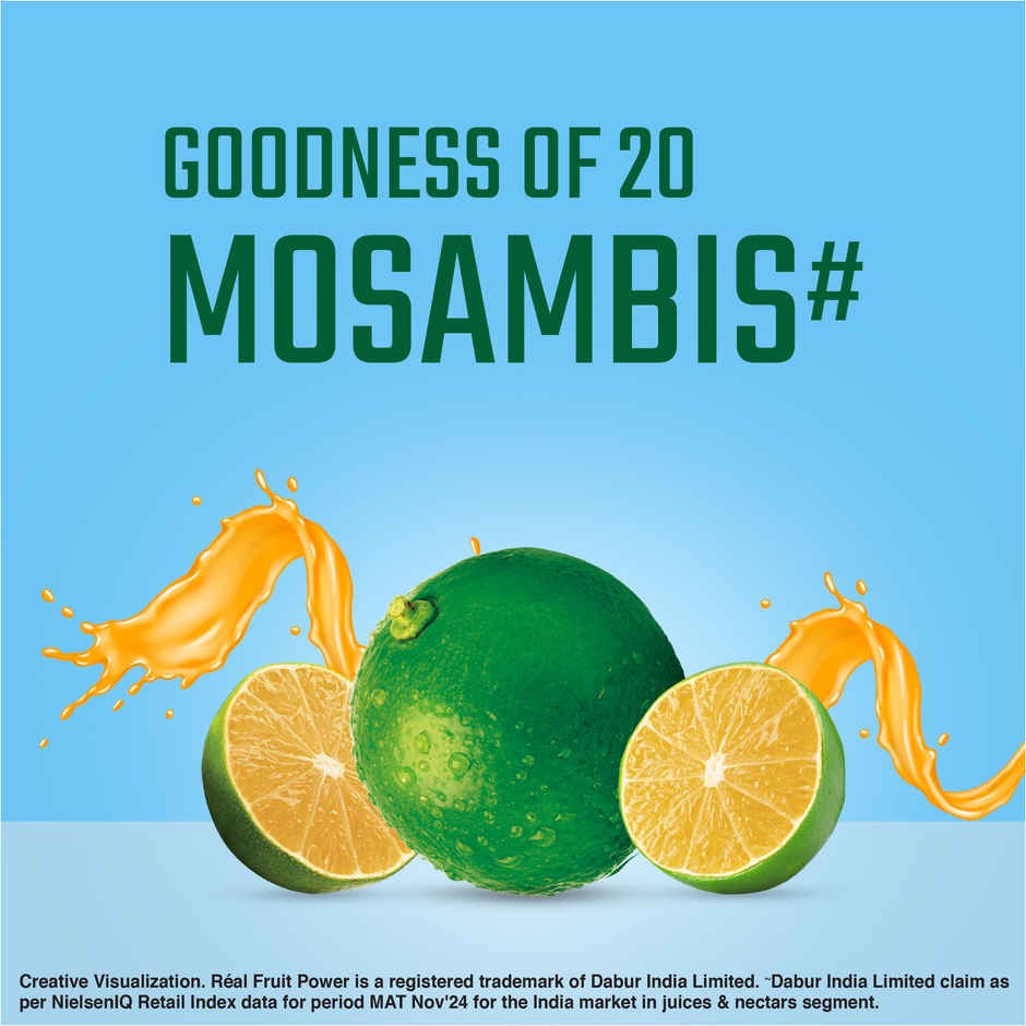 Dabur Real Mosambi Fruit Juice | Refreshing Citrus Drink