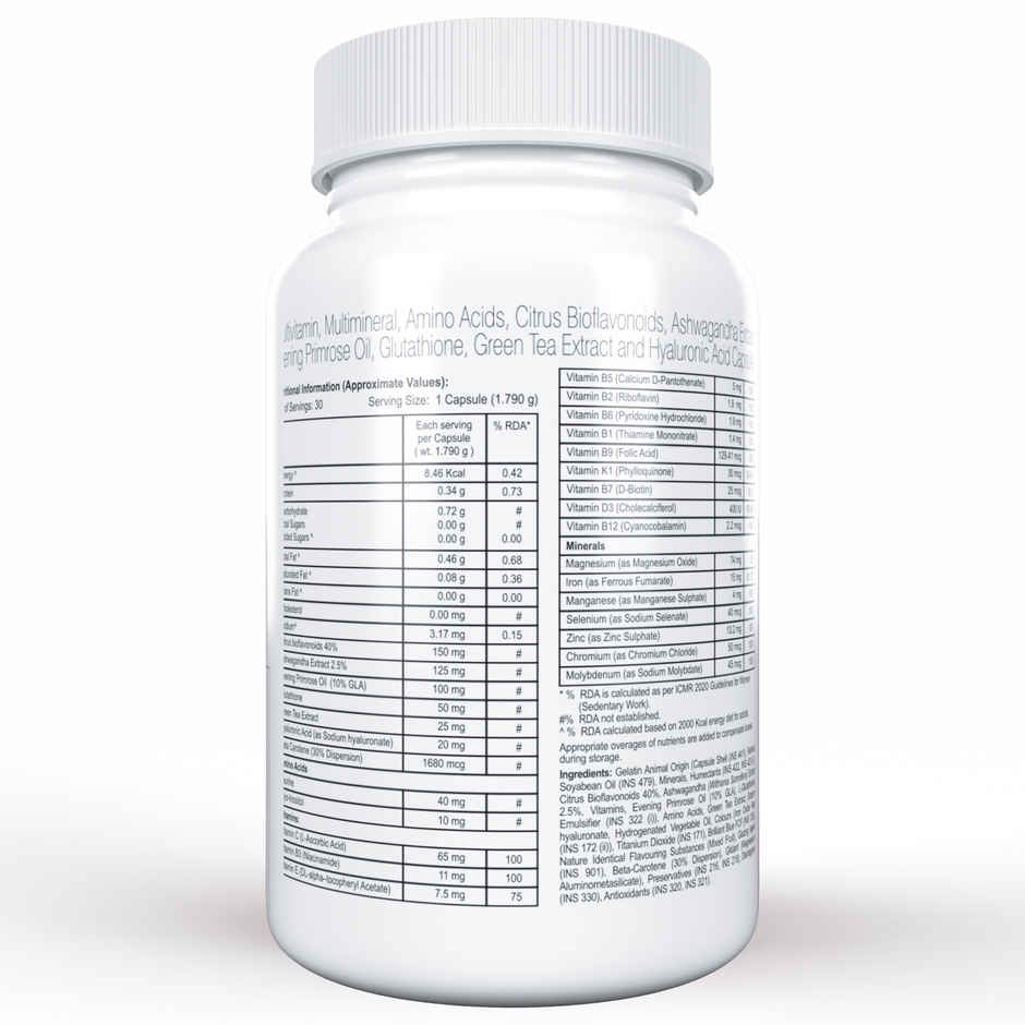 A to Z Woman Multivitamin | Skin, Hair, Hormonal Balance & Energy Support | Biotin, Iron & EPO