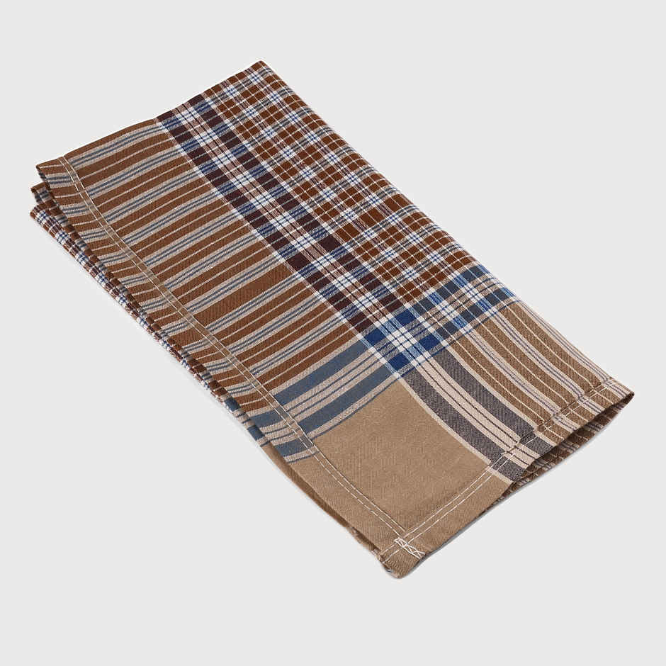 Royal Son Men's Premium Cotton Casual Handkerchief Hanky (Multicolor) - HNYK - CHKS - 6P