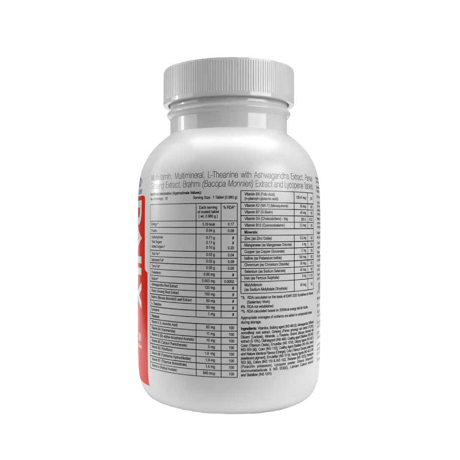 A to Z Daily Multivitamin with Brahmi, Ginseng & Ashwagandha for Energy, Stress and Immunity