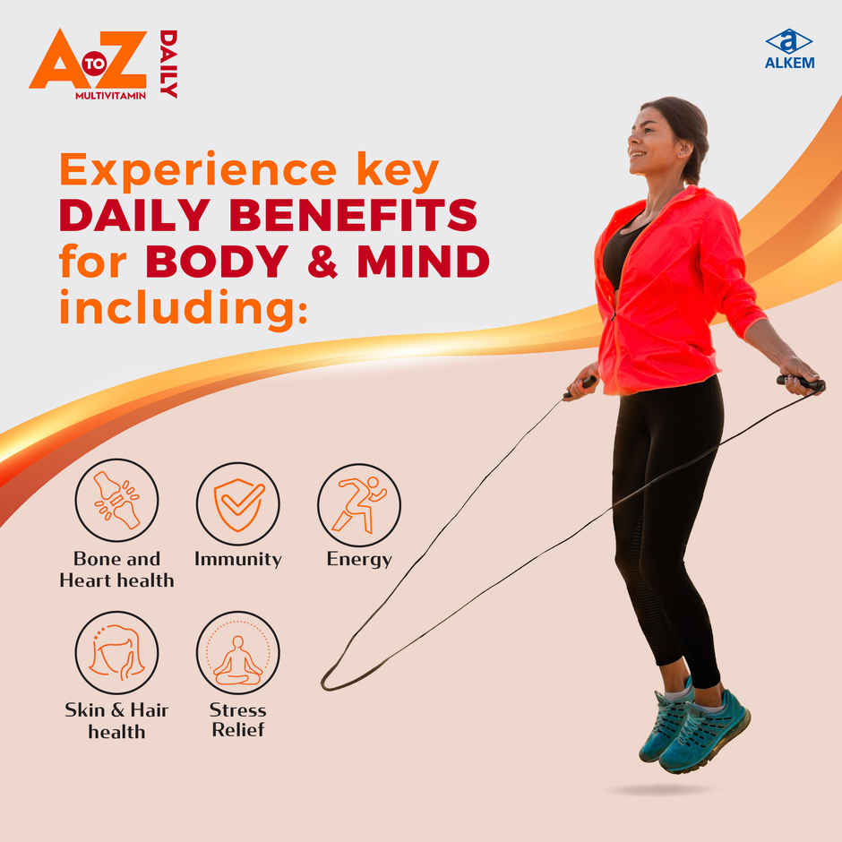 A to Z Daily Multivitamin with Brahmi, Ginseng & Ashwagandha for Energy, Stress and Immunity