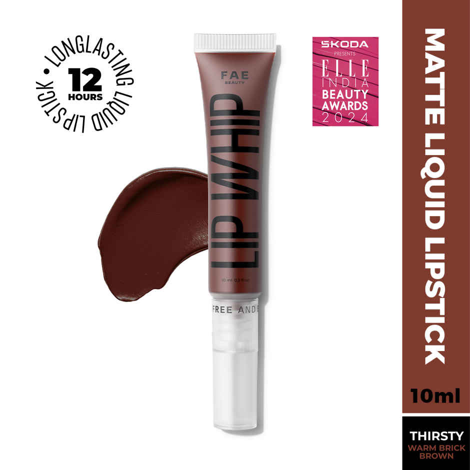 Fae Beauty Lip Whip 12H Matte Liquid Lipstick Enriched With Vitamin E And Cherry Coffee | Thirsty