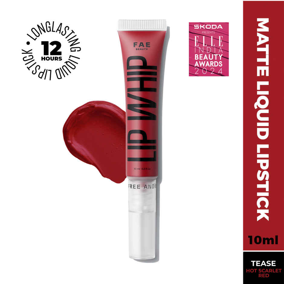 Fae Beauty Lip Whip 12H Matte Liquid Lipstick | Vegan | Shade | Tease